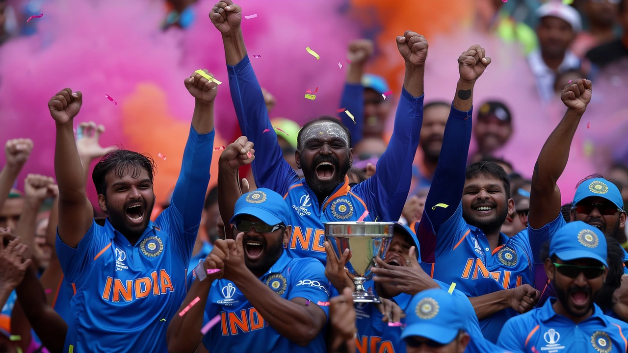 मुंबई के वानखेड़े स्टेडियम में भारी बारिश के बीच टीम इंडिया की विजय परेड की तैयारी