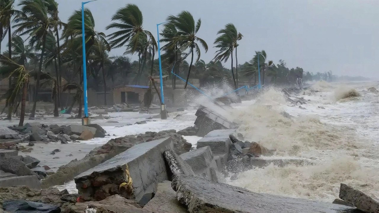 साइक्लोन मोंथा के कारण महाराष्ट्र और पूर्वी तट पर लाल और पीली चेतावनी, भारी बारिश और तूफानी हवाएं